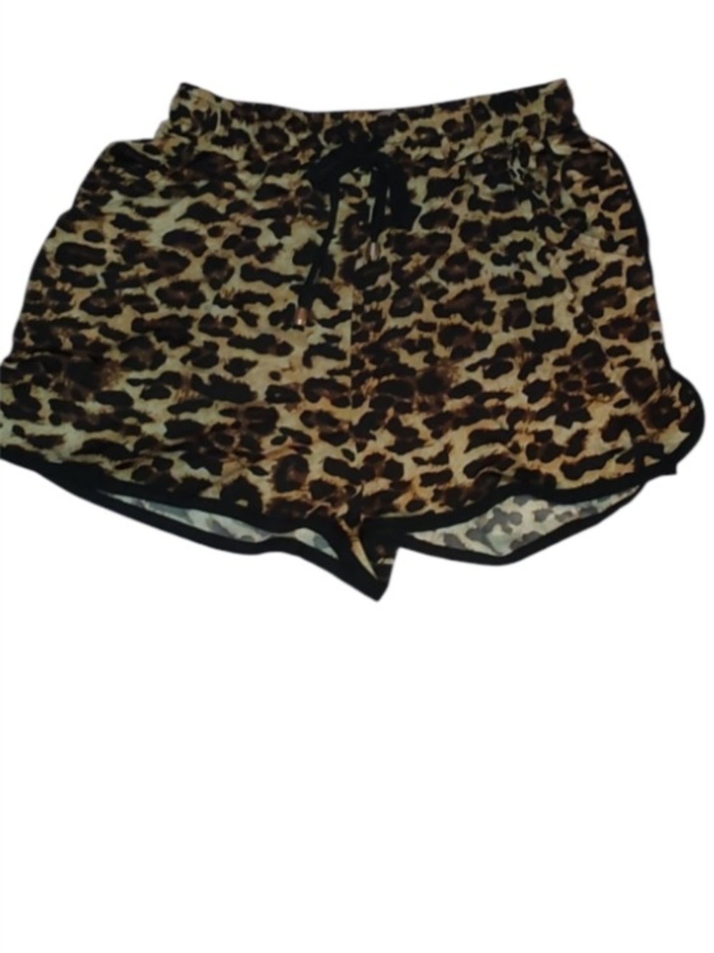 Leopard Animal Print Drawstring Lounge Shorts Baddie Size Med